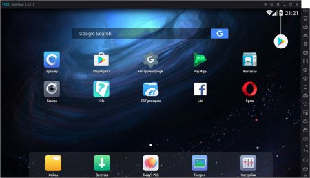 Окно программы Nox App Player.